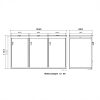 Metzler designový box na popelnice | pro 3 popelnice | 240 l | antracit RAL 7016 | čtvercový vzor | Geo