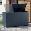Metzler box na odpadkové koše | 2dílná s balíkovou schránkou | Extra velký objem | Z hliníku | Výškově nastavitelné nožky | Antracitová