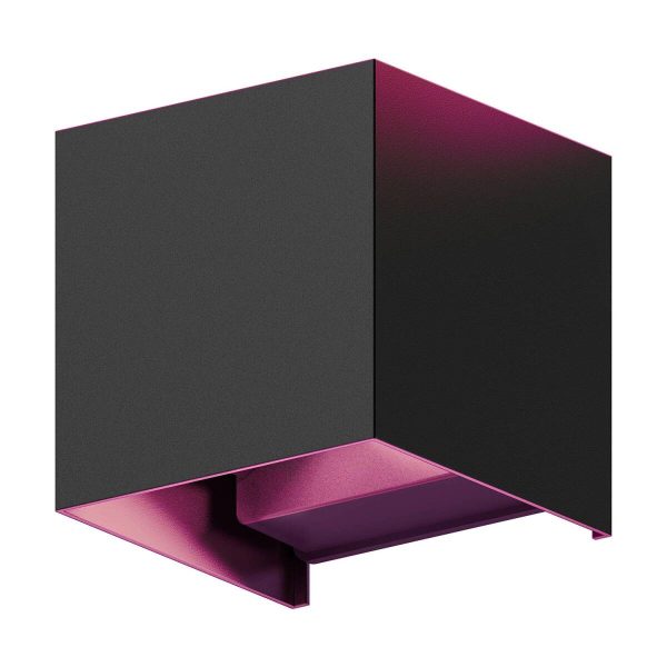 Up-Down-Light Cube | Smart | nástěnné svítidlo v černé barvě | LED RGB+teplá bílá
