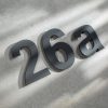 Metzler číslo domu | akrylátové sklo | Arial | matná antracitová | výška 15 - 30 cm