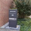 Metzler balíkový box s osadenou strechou | personalizovaný gravírovaním | štítok z nehrdzavejúcej ocele s menom | so schránkou na listy | Bispo 2