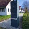 Metzler balíkový box s 5 poštovými schránkami | odber zo zadnej strany | personalizácia gravírovaním | vymeniteľný menovkový štítok | antracit | Zivo 2