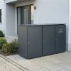 Metzler box na odpadkové koše | 2dílná s balíkovou schránkou | Extra velký objem | Z hliníku | Výškově nastavitelné nožky | Antracitová