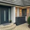 Metzler box na odpadkové nádoby | 3er | 240l | antracit RAL 7016 | z ocele | s priezorovým pruhom | nerezová & masívna | kľukou dverí so zámkom