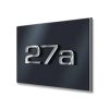 LED domové číslo s 3D číslicami z nehrdzavejúcej ocele, 3-miestne, v antracitovej farbe
