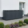 Metzler dizajnový box na popolnice | 4-dielna | 240l | antracitová RAL 7016 | horizontálne dizajnové línie | Nexus