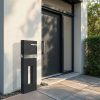 Metzler stojan na poštovní schránku v RAL 7016 antracit | designová stojka nerezová | Anna 2