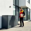 Metzler box na odpadkové koše | 2dílná s balíkovou schránkou | Extra velký objem | Z hliníku | Výškově nastavitelné nožky | Antracitová