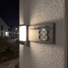 LED svietidlo s číslom domu | Bluetooth | 3000K | Prispôsobiteľné | LED vonkajšie svietidlo s nápisom z nehrdzavejúcej ocele