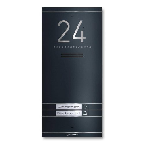 Metzler ADM10 audio domovní interkom | 2 tlačítka zvonku | S vyměnitelným jmenovkovým štítkem | Kai