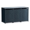 Metzler designová box na popelnice | 3x | 240 l | antracit RAL 7016 | kosočtvercový vzor | Prisma