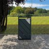 Metzler box na popolnice s akcentmi z nehrdzavejúcej ocele | 1 ks | 240 l | antracitová | s priehľadovými prúžkami | nehrdzavejúca & masívna