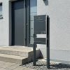 Metzler stojanová poštová schránka antracit Gravura + priehradka na noviny voliteľne | 01