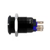 Metzler - tlačítko 19 mm - LED kruhové osvětlení žluté - IP67 IK10 - hliník - ploché - pájecí připojení