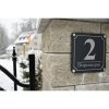 Štvorcové číslo domu v antracitovej RAL7016 vrátane gravírovania