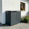 Metzler designový box na popelnice | pro 2 popelnice | 240 l | antracit RAL 7016 | diamantový vzor | Prisma