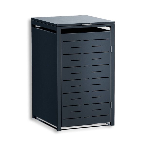Metzler dizajnový box na smetnú nádobu | 1 ks | 240 l | horizontálne dizajnové línie | antracit RAL 7016 | Nexus
