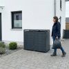 Metzler dizajnový box na odpadkové koše | pre 2 koše | 240 l | horizontálne dizajnové línie | antracit RAL 7016 | Nexus