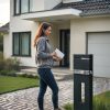 Metzler stojan na poštovní schránku v RAL 7016 antracit | designová stojka nerezová | Anna 2