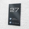 Domovní zvonek Metzler pro dvougenerační dům antracit gravura | Alan Slim M2