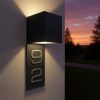 Metzler LED domové číslo dvojciferné | vonkajšie svietidlo s domovým číslom | RAL 7016 antracit | Lumic
