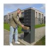 Metzler balíkový box s 5 poštovými schránkami | odber zo zadnej strany | personalizácia gravírovaním | vymeniteľný menovkový štítok | antracit | Zivo 2