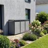 Metzler box na popolnice s kamennou omietkou | 3miestna | 240 l | z ocele | odolná voči poveternostným vplyvom | sivá