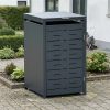 Metzler dizajnový box na smetnú nádobu | 1 ks | 240 l | horizontálne dizajnové línie | antracit RAL 7016 | Nexus
