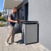 Metzler box na odpadkový kôš s kamennou omietkou | 1x | 240 l | z ocele | odolná voči poveternostným vplyvom | sivá