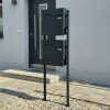 Metzler stĺpová poštová schránka | 2-dielna vertikálna | S vymeniteľným menovkovým štítkom | Antracit