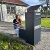 Metzler balíková schránka s poštovou schránkou | odber na zadnej strane | personalizovaná gravírovaním | antracitová | Zivo 2