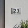 Domovní číslo z nerezové oceli v odstínu DB703 Eisenglimmer