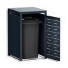 Metzler dizajnový box na smetnú nádobu | 1 ks | 240 l | horizontálne dizajnové línie | antracit RAL 7016 | Nexus