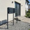 Metzler stojaca poštová schránka pre viacgeneračný dom antracitová s priehľadom | Cube