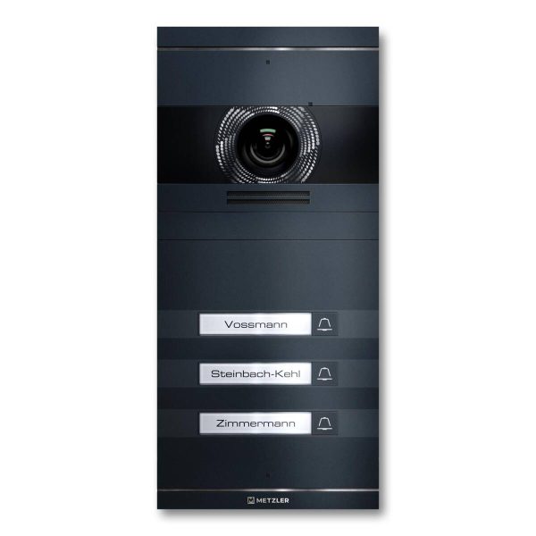 Metzler VDM10 2.0 video dverný interkom s vymeniteľnou menovkou | 3 tlačidlá zvončeka | Neo