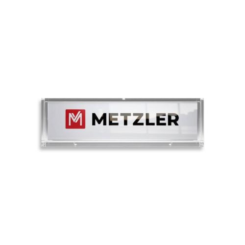 Samolepiaca menovka s vymeniteľnou papierovou vložkou od Metzler