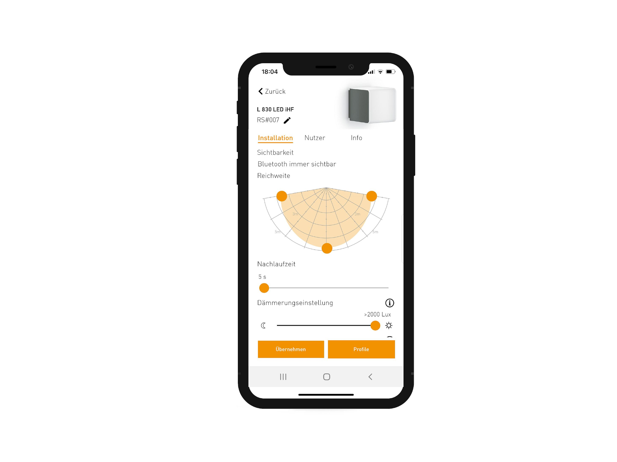 Aplikace STEINEL Connect
