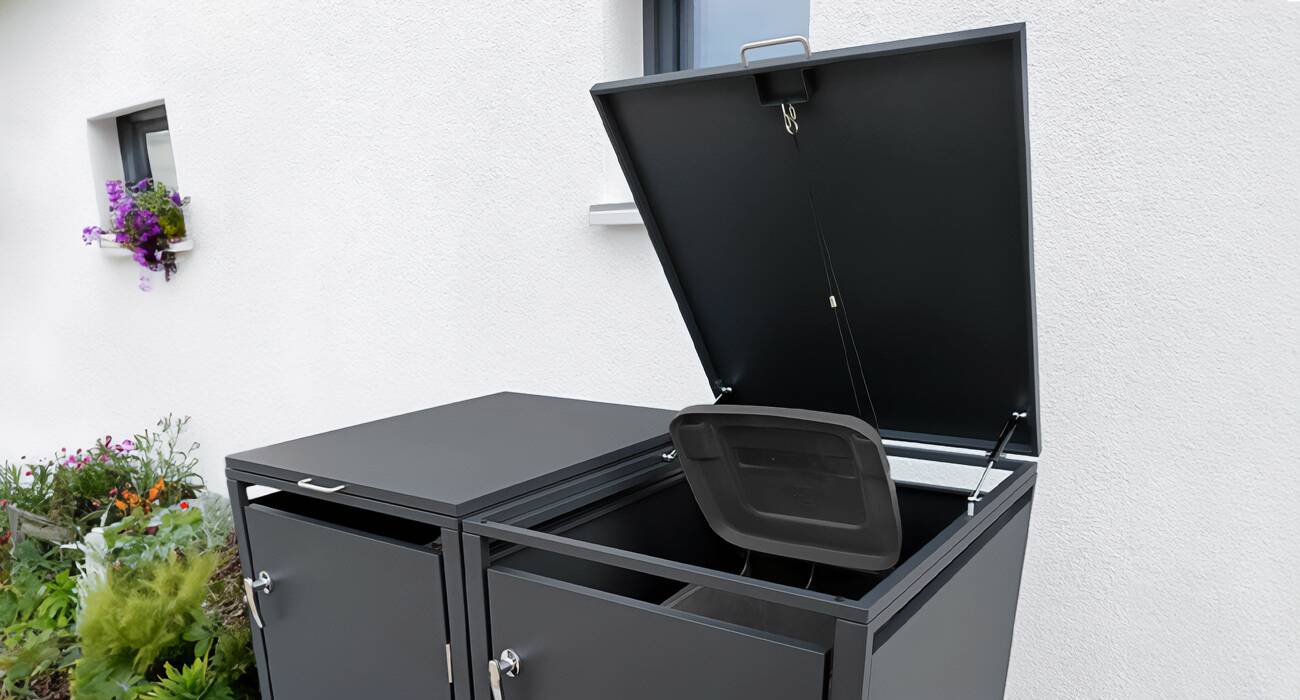 Metzler boxy na odpadky automatické víko s plynovými tlumiči