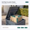 Metzler balíkbox XL | S poštovou schránkou | Mimoriadne veľký objem | Voliteľné označenie | Antracit RAL 7016 | Alma