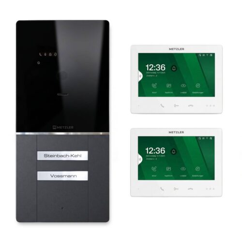19eb119b-d5cd-4d6b-b0cd-f8ae52f92d92 Metzler XDM10 video dverový interkom s vymeniteľným menným štítkom | Kompletná súprava | 2-vodičová BUS | 2 zvončekové tlačidlá | Maxior