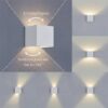Metzler LED nástenné svietidlo Up-Down-Light | 6 Watt | LED 3000K teplá biela | Biela | Lumic