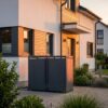 Metzler box na odpadkové nádoby | Bezdotykové ovládání pomocí nožního pedálu | 2x | 240l | Ocel s práškovým lakováním | RAL 7016 antracitová