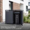 Metzler box na odpadkové nádoby | Bezdotykové ovládání pomocí nožního pedálu | 2x | 240l | Ocel s práškovým lakováním | RAL 7016 antracitová