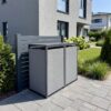 Metzler box na odpadkové koše s hrubou omietkou | 2 ks | 240 l | z ocele | Odolná voči poveternostným vplyvom
