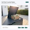 Metzler box na odpadkové koše s paketovou schránkou | sada | 4dílná pro 240 l | Paketbox XL s poštovní schránkou | ocel | antracit RAL 7016