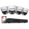 HiLook by HIKVISION 8 MP súprava sledovacích kamier | 180° zorné pole | 4* 8 MP Turret kamera | Smart Hybrid Light | NVR 16-CH | 4 TB HDD | Aplikácia pre smartfón