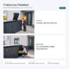 Metzler box na odpadkové koše s paketovou schránkou | sada | 4dílná pro 240 l | Paketbox XL s poštovní schránkou | ocel | antracit RAL 7016