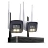 HiLook EasyLink WLAN Kit | 2x 4 MP Bullet bezpečnostné kamery | WiFi NVS | kompletná sada | detekcia osôb a vozidiel | farebné nočné videnie | 2-cestné audio | nepretržité 24/7 nahrávanie | IKS-2044BH-PH/W