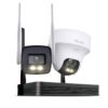 HiLook EasyLink WLAN Kit | 4 MP Bullet + PT Turret bezpečnostné kamery | WiFi NVS | Kompletná sada | Detekcia osôb a vozidiel | Farebné nočné videnie | 2-cestný audio prenos | 24/7 záznam | IKS-2044BTH-PH/W