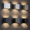 Metzler LED nástěnné svítidlo Up-Down | IP65 | nastavitelný kužel světla | 9W | teplá bílá 3000K | vyměnitelný světelný zdroj G9 | Cube